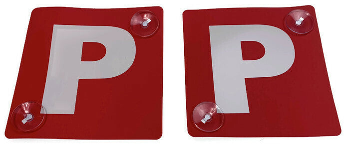 2x Red P Plates Suction Probationary — view 5
