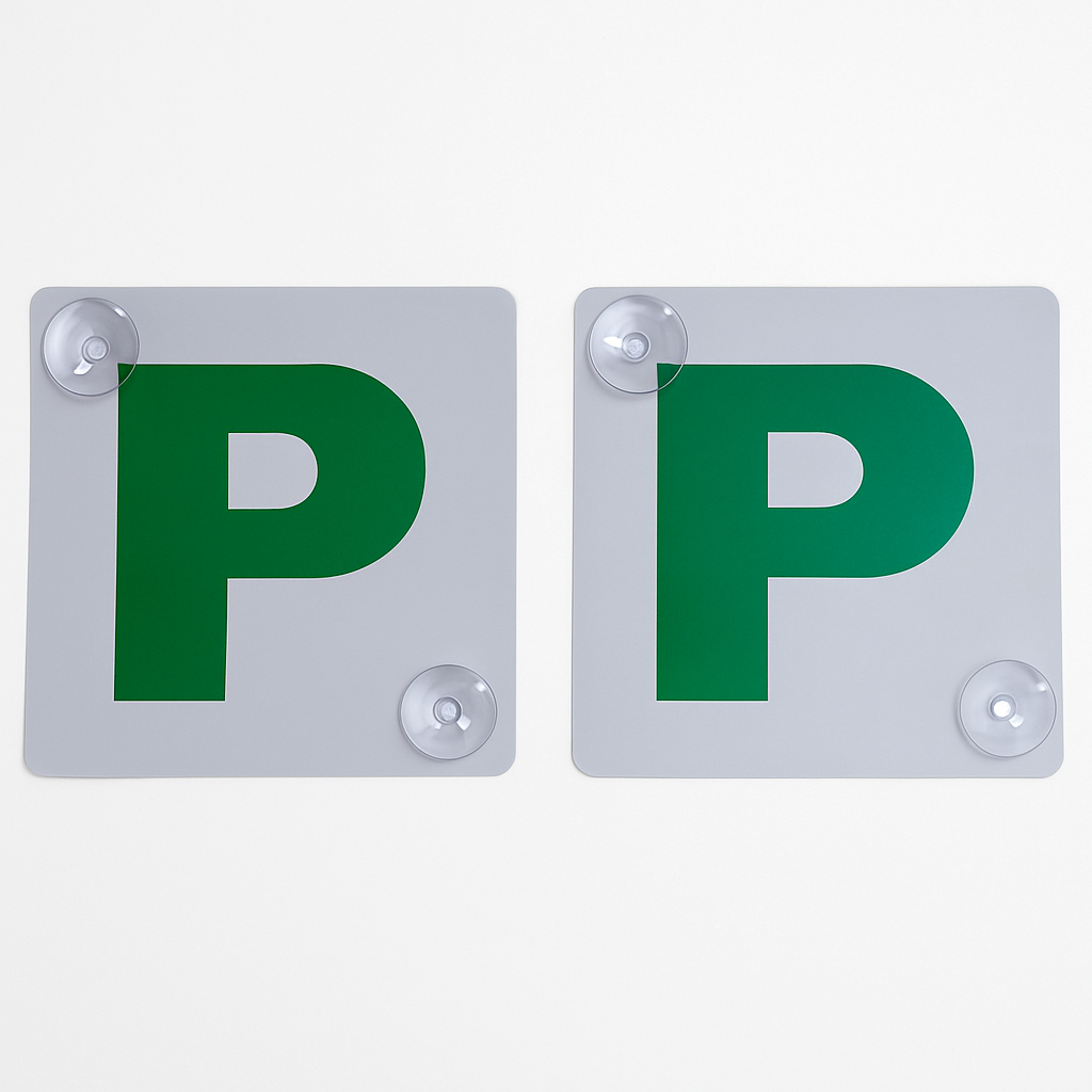 2x Green P Plates Suction Probationary — view 3