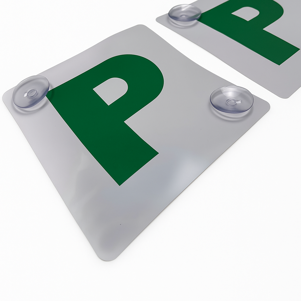 2x Green P Plates Suction Probationary — view 4