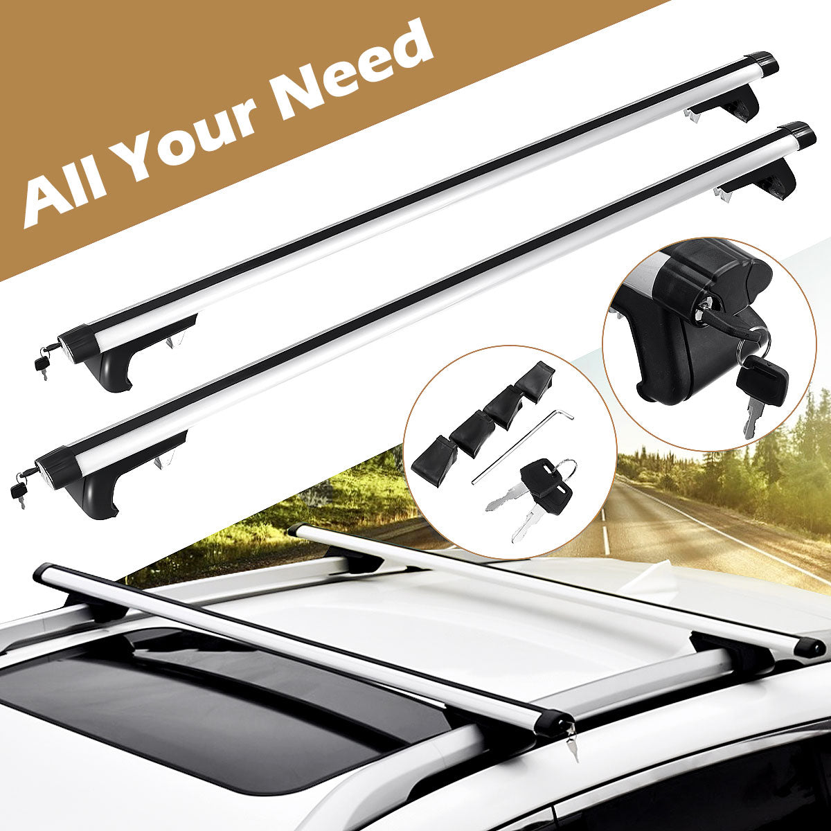 Universal Adjustable Aluminium Alloy Car Roof — view 4