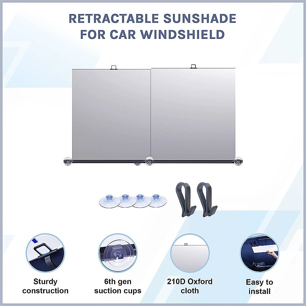 Retractable Sunshade for Car Windshield UV — view 4