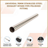 Universal 76mm Stainless Steel Exhaust — view 4