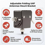 Adjustable Folding UHF Antennas Mount — view 10