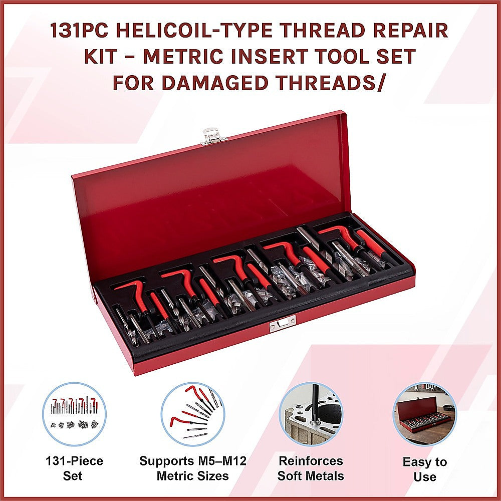 131pc Helicoil-Type Thread Repair Kit — view 4