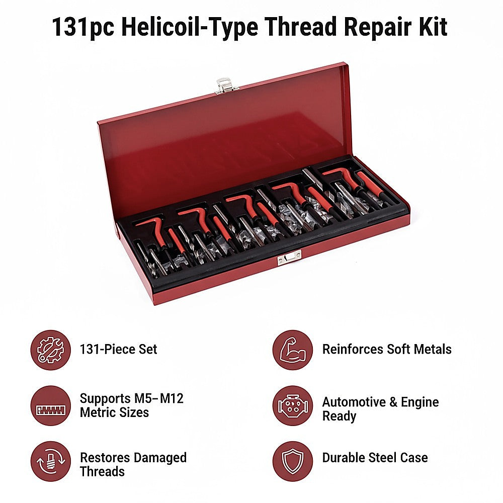 131pc Helicoil-Type Thread Repair Kit — view 10