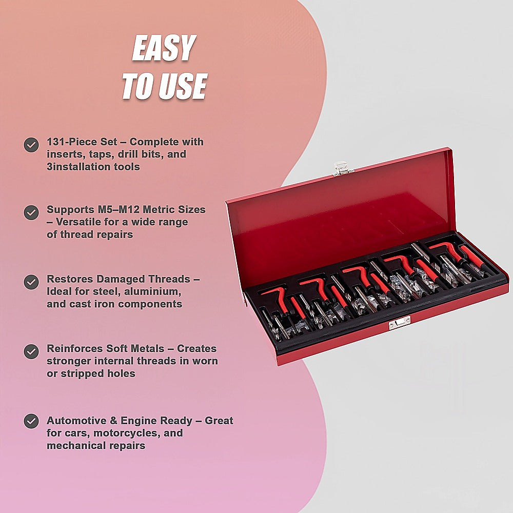 131pc Helicoil-Type Thread Repair Kit — view 12
