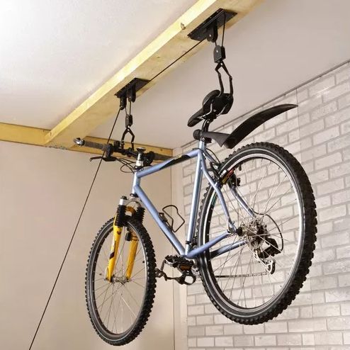 Heavy duty bike hoist pulley lift — view 3