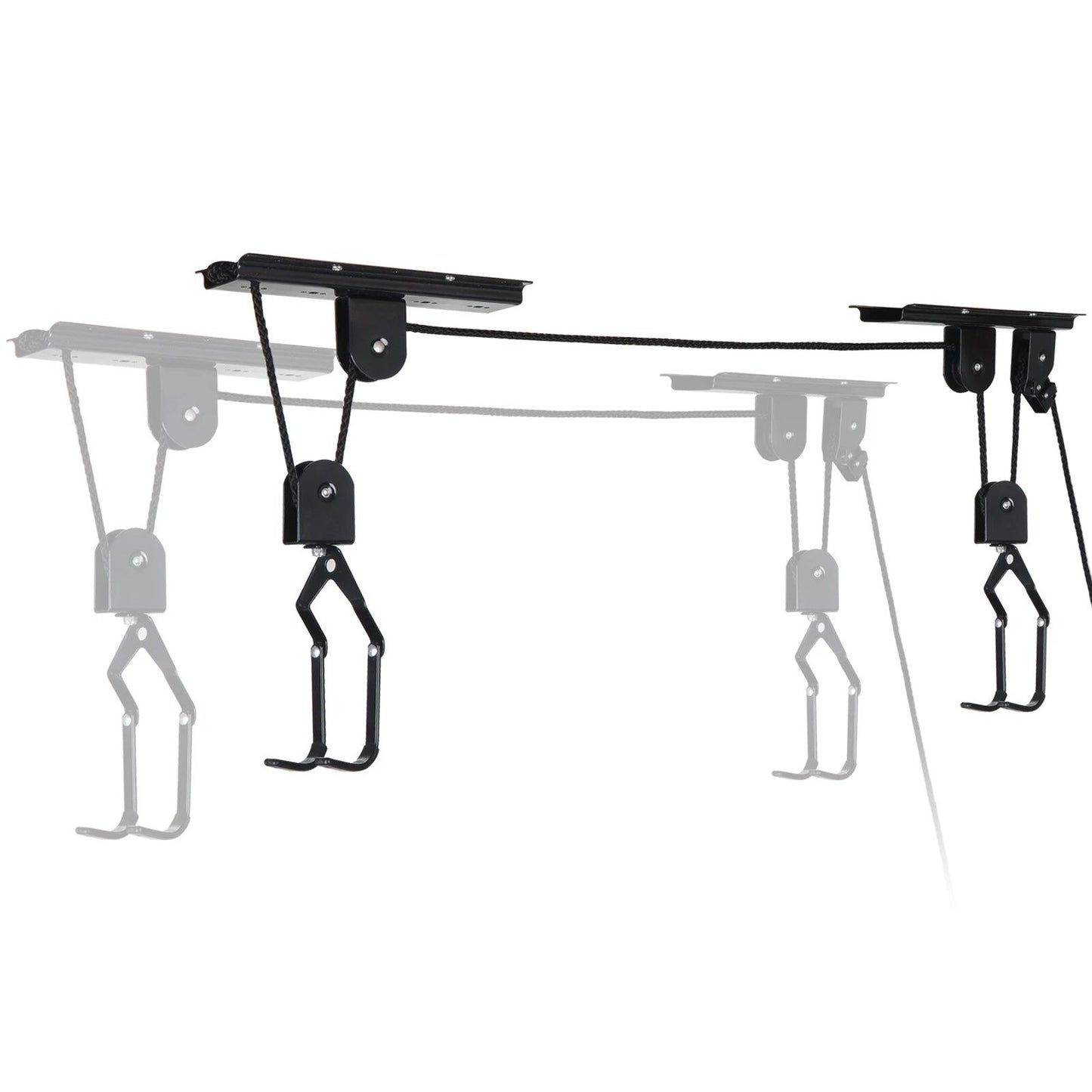 Heavy duty bike hoist pulley lift — view 7