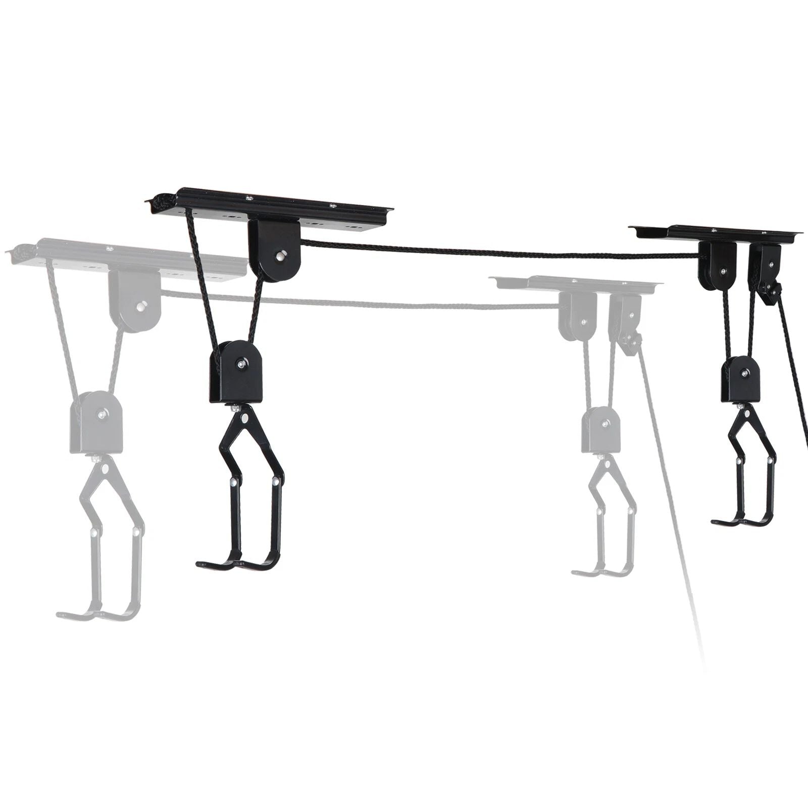 Heavy duty bike hoist pulley lift — view 7