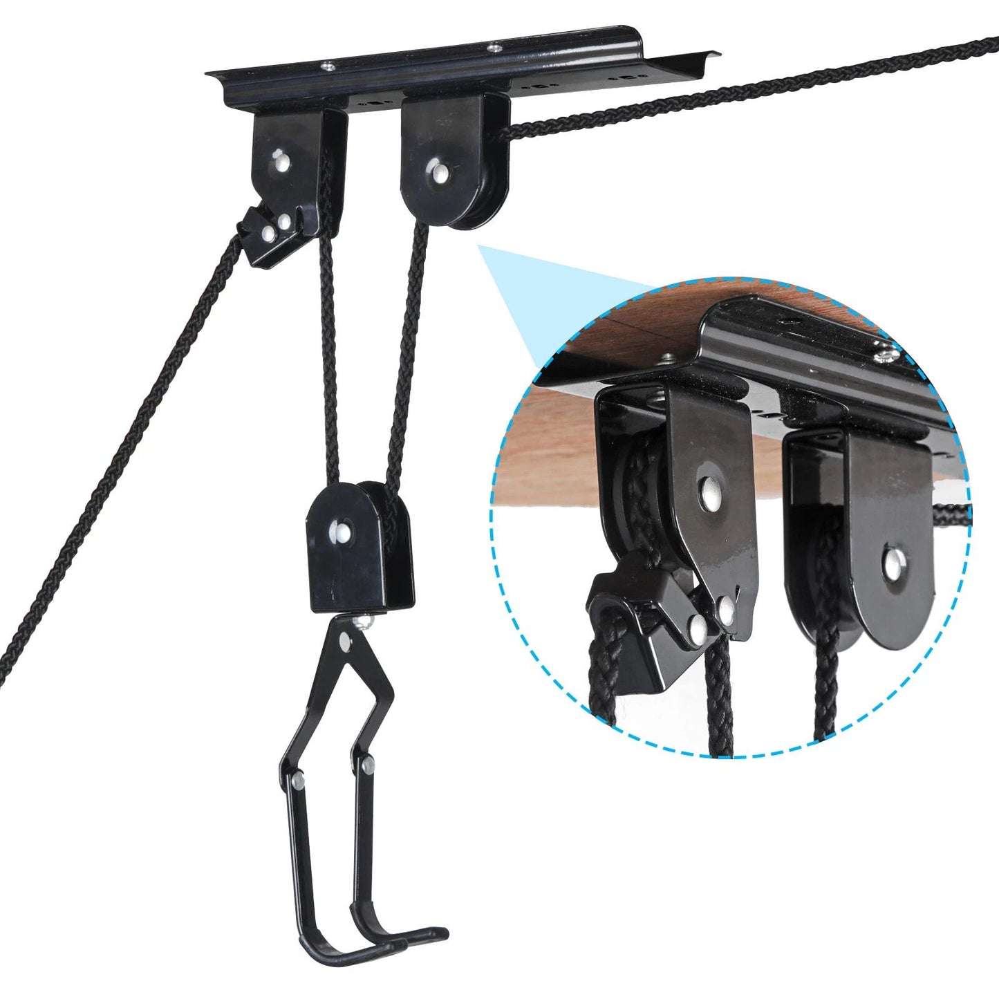 Heavy duty bike hoist pulley lift — view 10