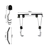 Heavy duty bike hoist pulley lift — view 12