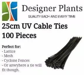 25cm UV Cable ties (wire — view 3