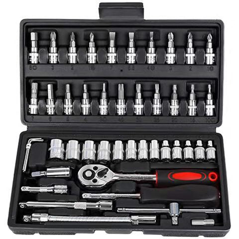 46-Piece Professional Socket Wrench Set 1/4 — view 2