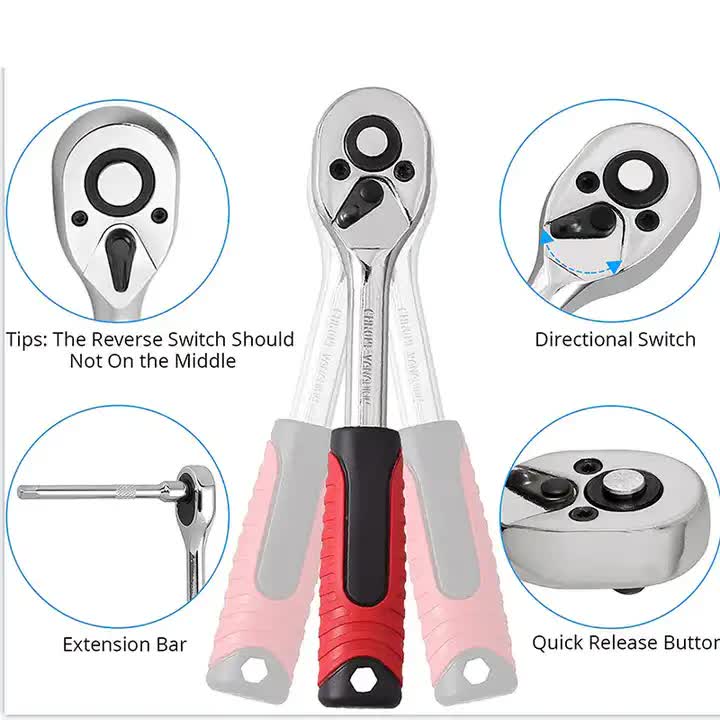 46-Piece Professional Socket Wrench Set 1/4 — view 4