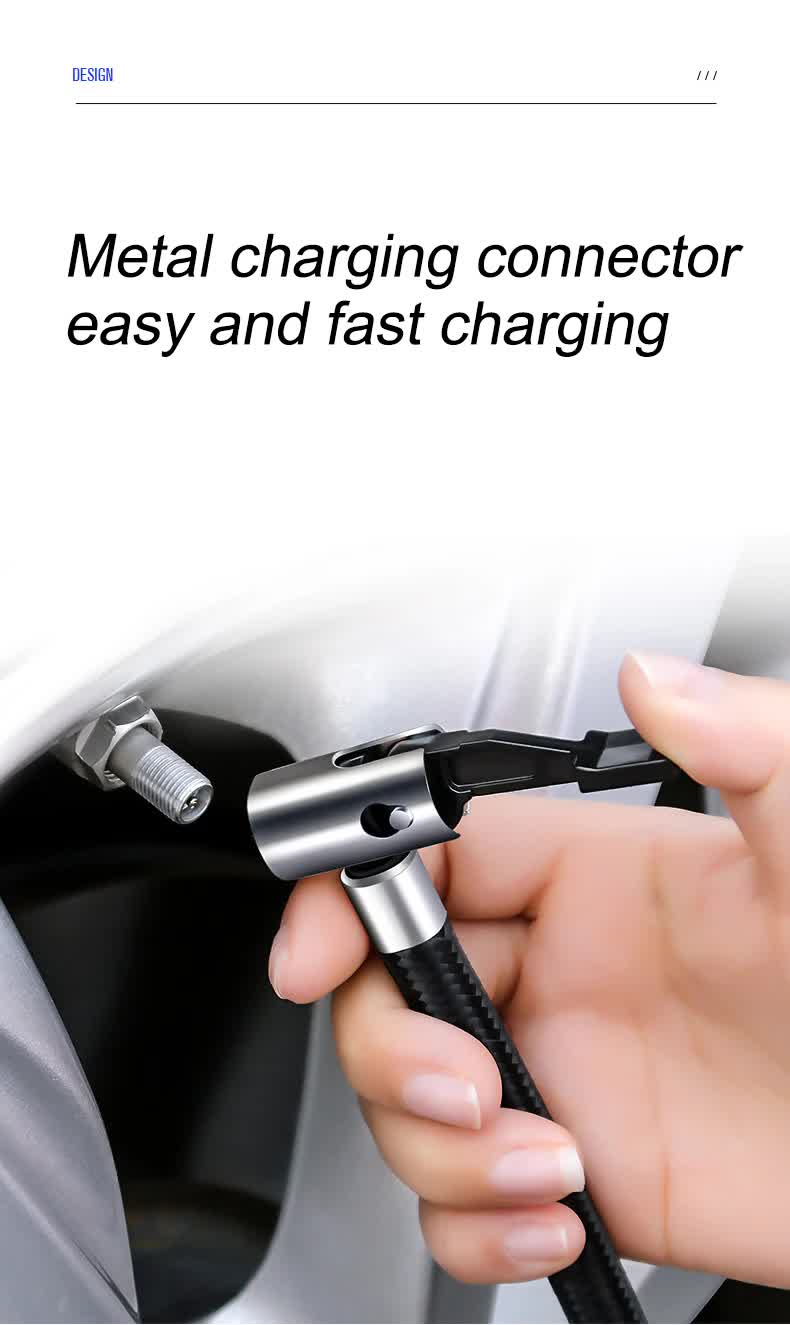 Portable 12V Tyre Inflator with LED — view 3