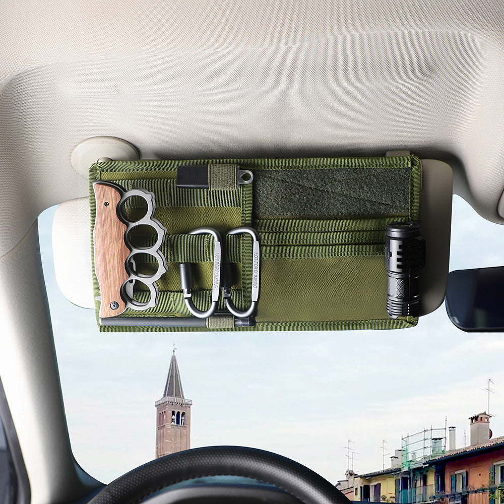 Black Car Sun Visor Organiser Tactical — view 3