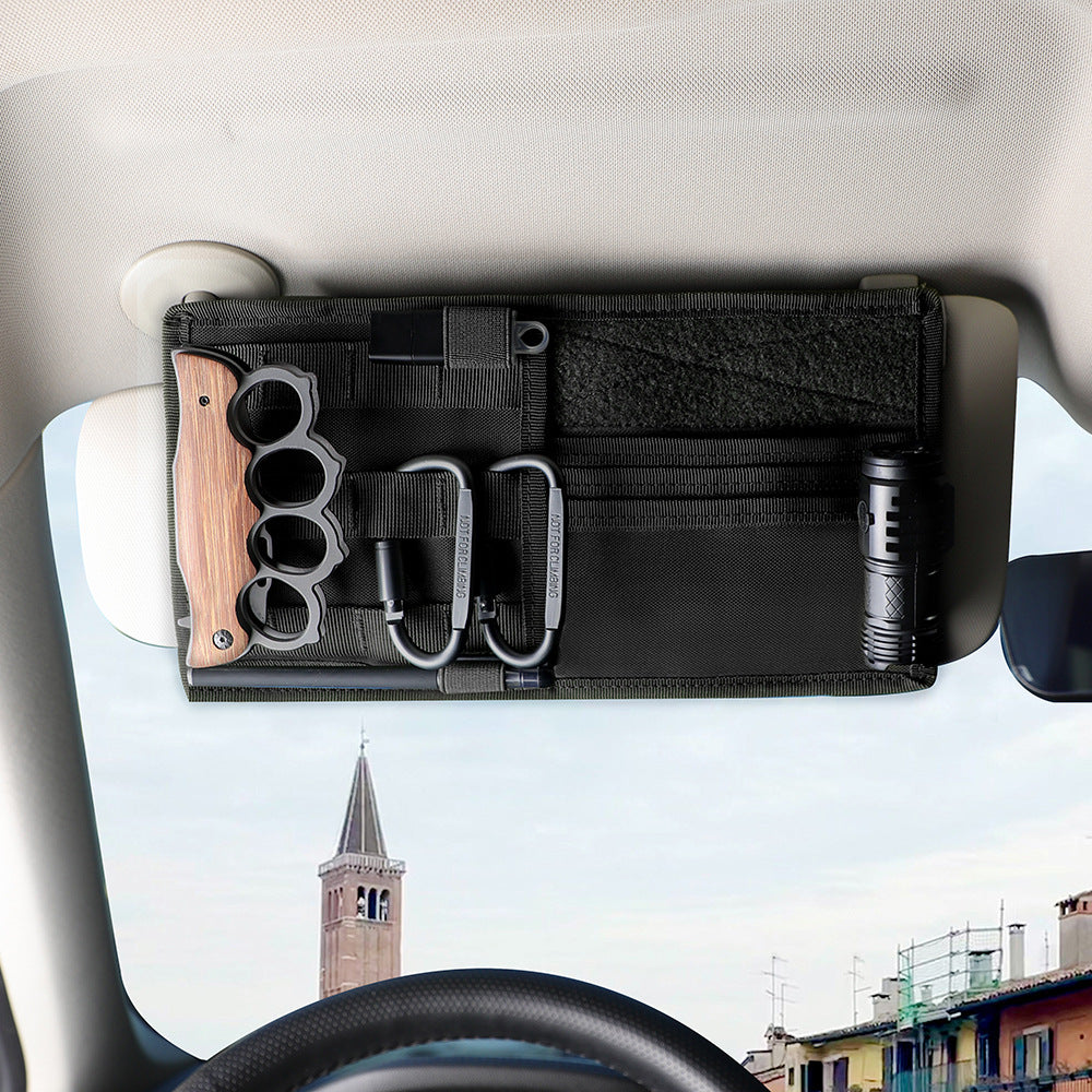 Black Car Sun Visor Organiser Tactical — view 7