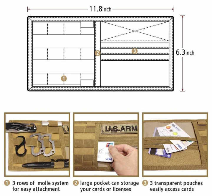 Black Car Sun Visor Organiser Tactical — view 8