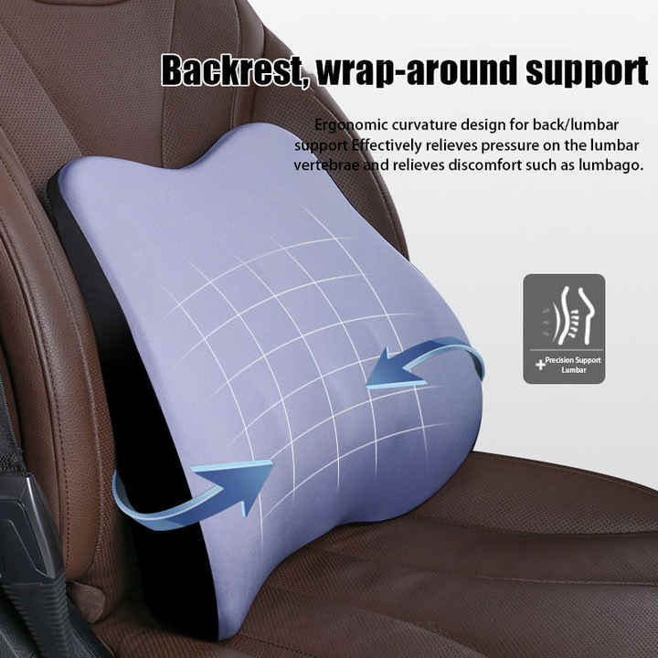 Black Memory Foam Car Seat Neck — view 4