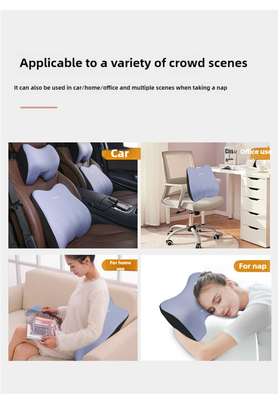Black Memory Foam Car Seat Neck — view 6