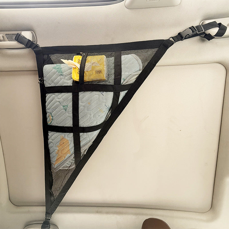 Beige Car Roof Triangular Storage Net — view 3