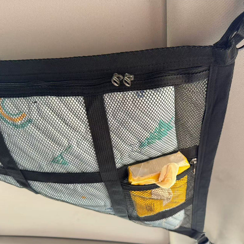 Beige Car Roof Triangular Storage Net — view 4