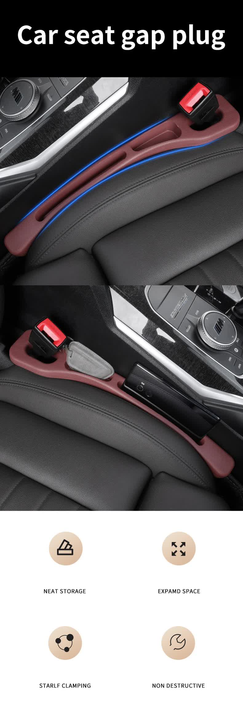 Black Car Seat Gap Filler 2 — view 9
