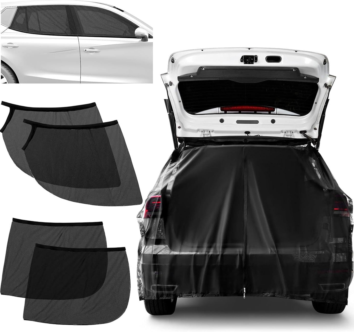Black Magnetic Car Window Sun Shade — view 13