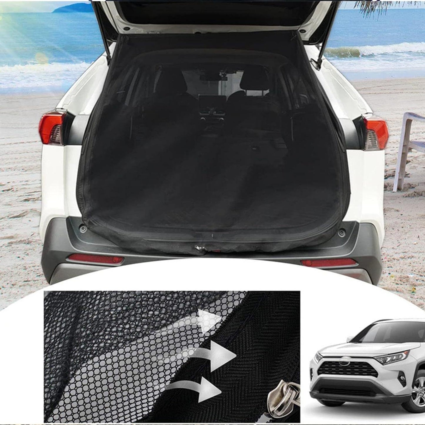 Black Magnetic Car Window Sun Shade — view 3