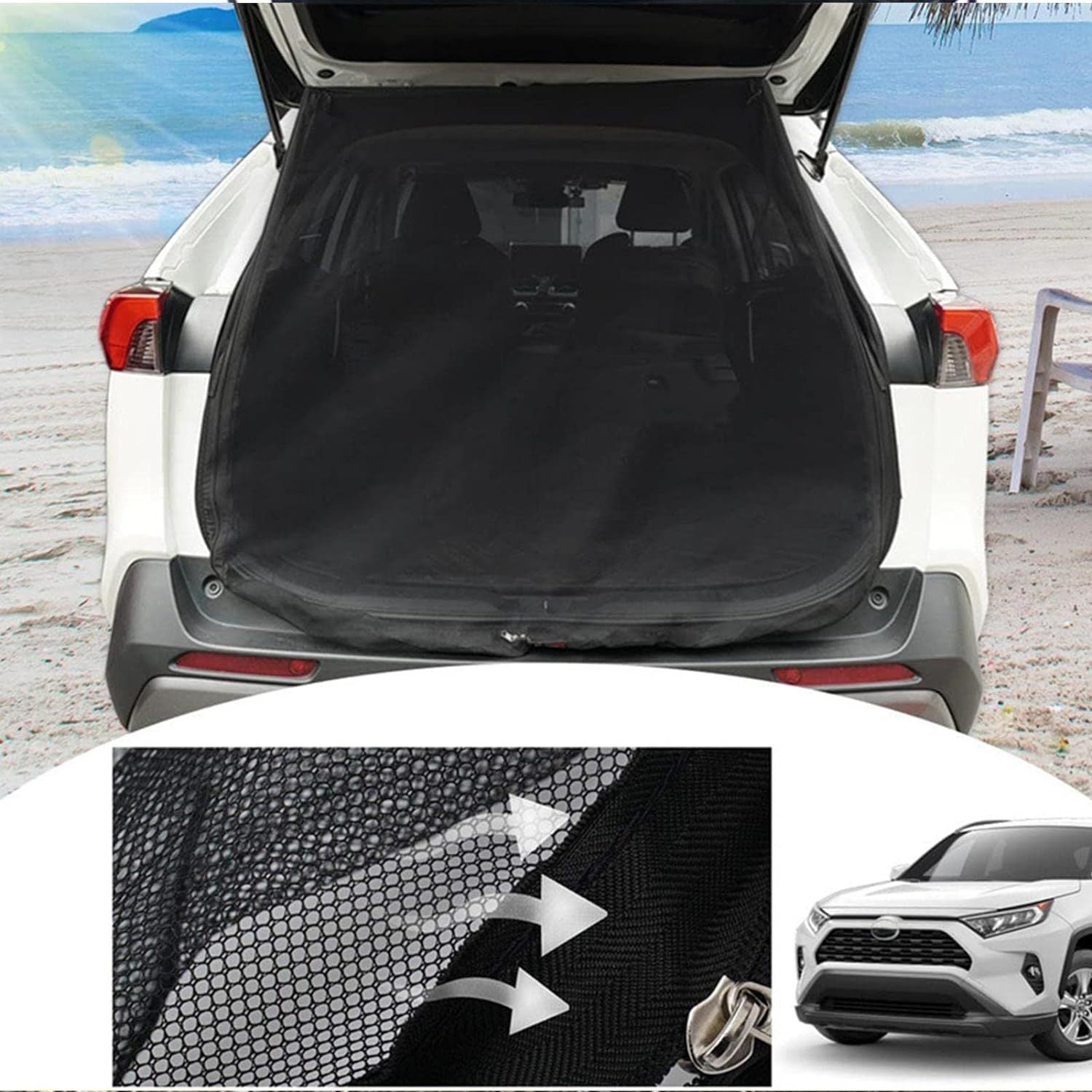 Black Magnetic Car Window Sun Shade — view 3