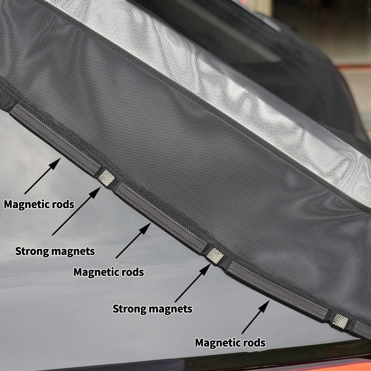 Black Magnetic Car Window Sun Shade — view 9