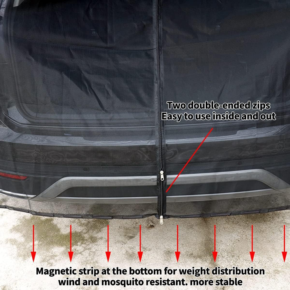 Black Magnetic Car Window Sun Shade — view 10