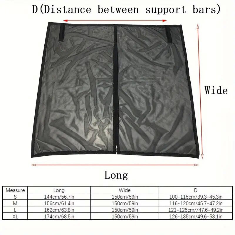 Black Tailgate Mosquito Net Screen Magnetic — view 5