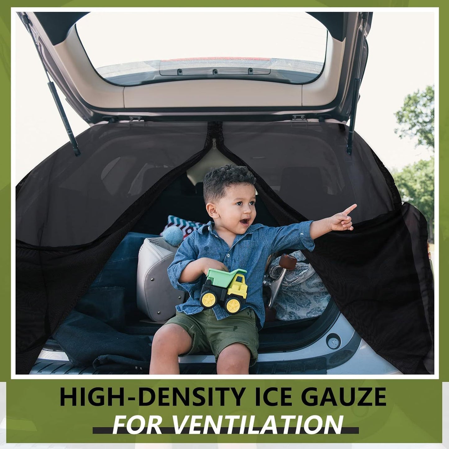 Black Tailgate Mosquito Net Screen Magnetic — view 8
