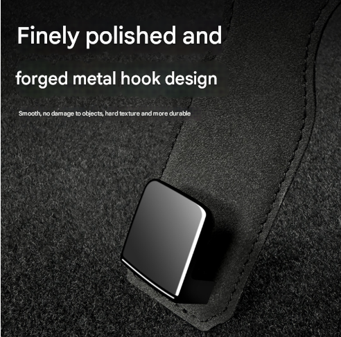 Black Premium PU Leather Car Headrest — view 3