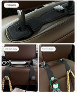 Black Premium PU Leather Car Headrest — view 5