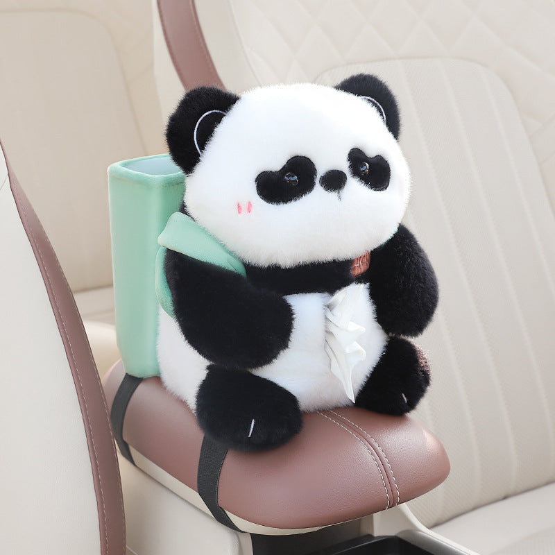 Plush Car Tissue Holder with Storage — view 4