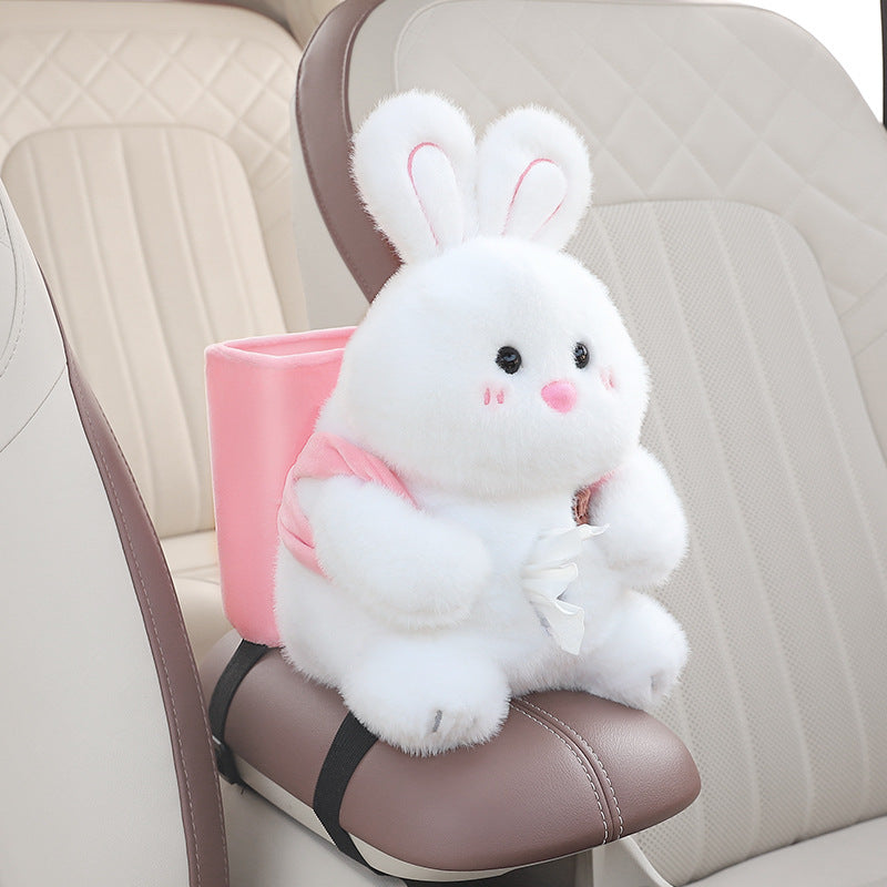 Plush Car Tissue Holder with Storage — view 3