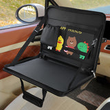 Foldable PU Leather Car Seat Organiser Tray — view 5