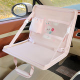 Foldable PU Leather Car Seat Organiser Tray — view 2