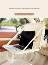 Foldable PU Leather Car Seat Organiser Tray — view 7