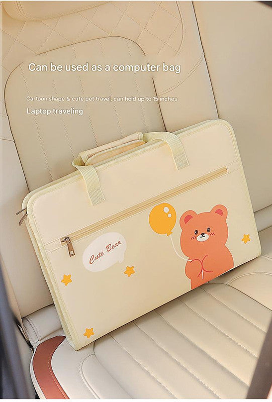 Foldable PU Leather Car Seat Organiser Tray — view 11