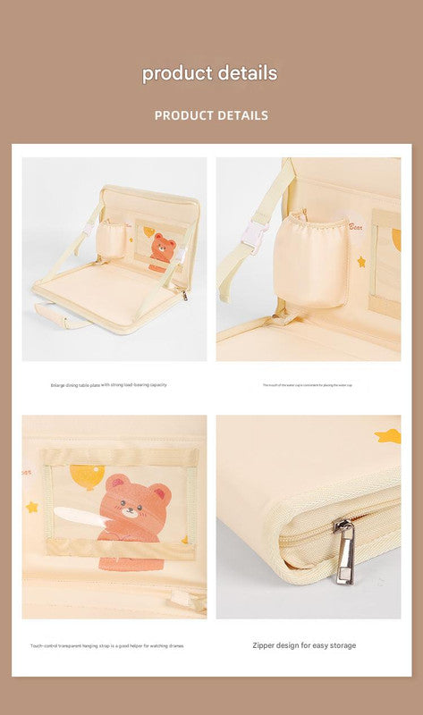 Foldable PU Leather Car Seat Organiser Tray — view 13