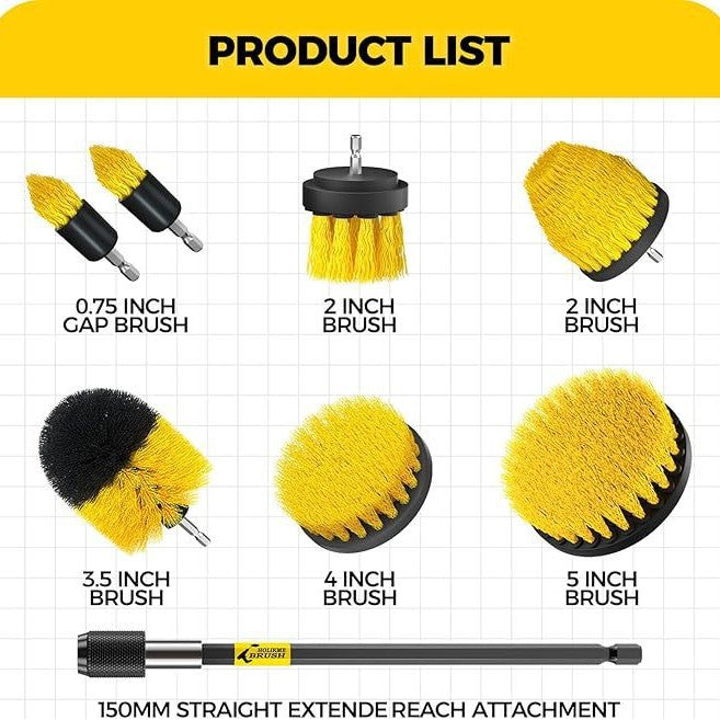 Yellow and Black Complete 7-Piece Drill — view 4