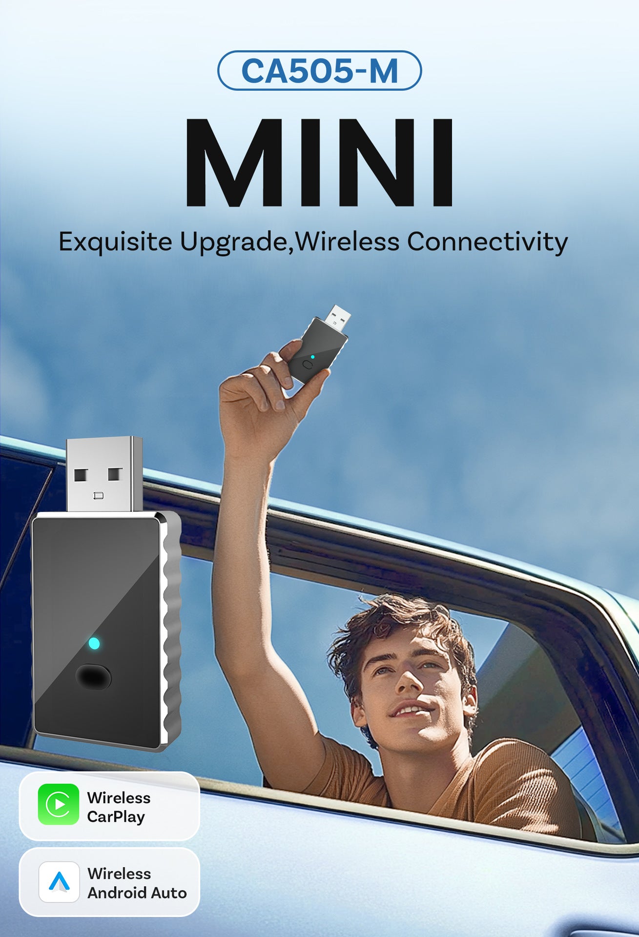 Mini 2-in-1 Wireless CarPlay — view 2
