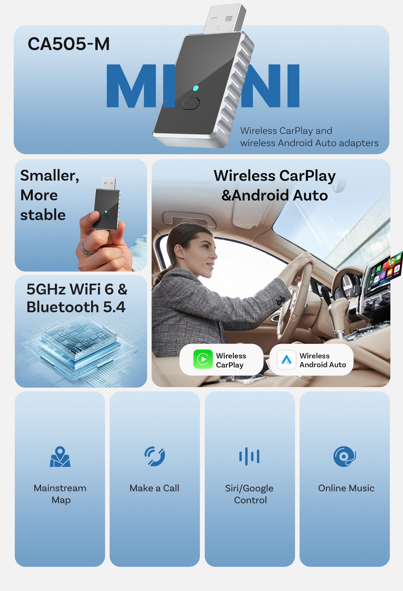 Mini 2-in-1 Wireless CarPlay — view 6