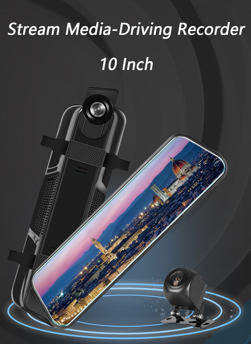 10-Inch Dual Lens Dash Cam — view 6