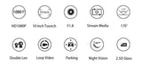 10-Inch Dual Lens Dash Cam — view 8