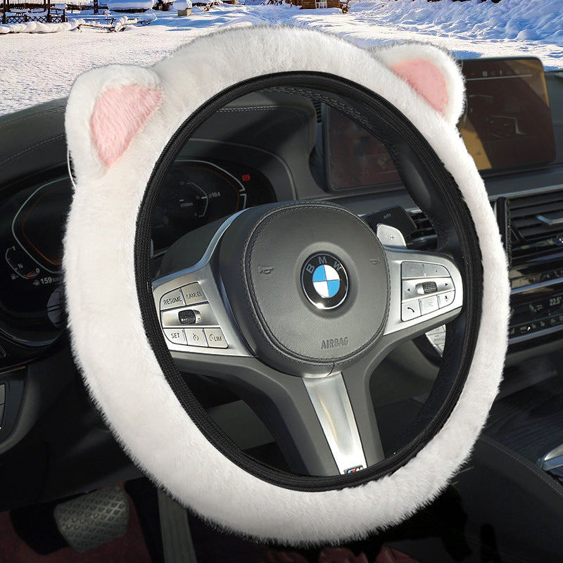 Plush Cat Ear Steering Wheel Cover — view 5