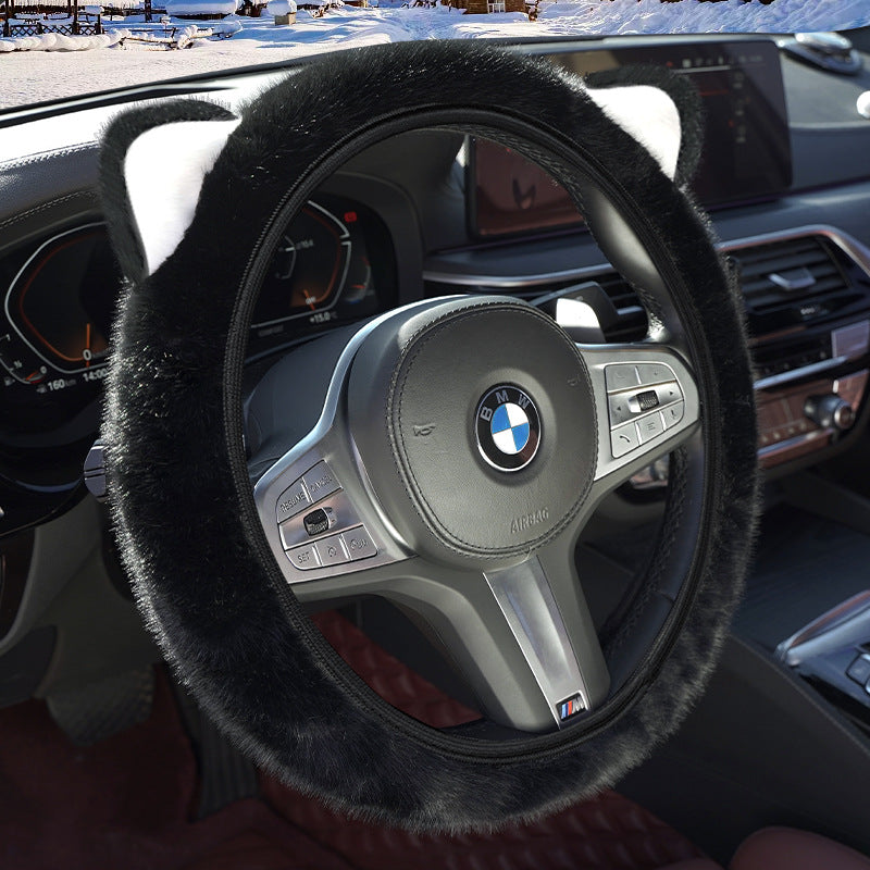 Plush Cat Ear Steering Wheel Cover — view 4